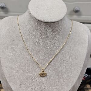 18k Real Saudi Gold Rope Necklace With Moissanite Pendant
